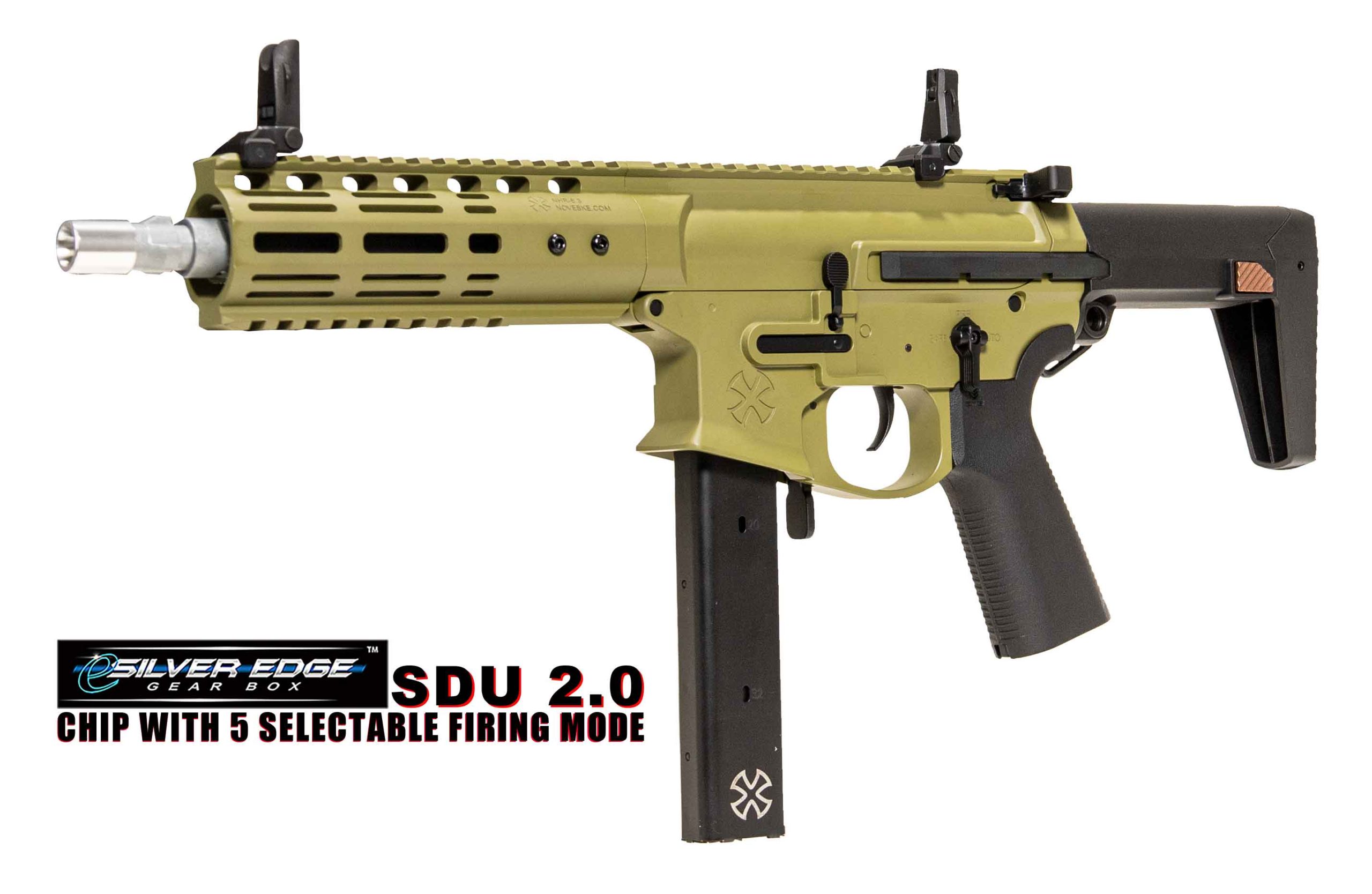 Noveske Space Invader 9mm PCC Green AEG – APS Airsoft